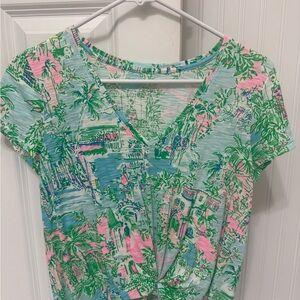Lilly Pulitzer Green Eva Short Sleeve top